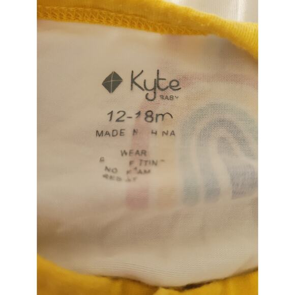 Kyte Baby Bamboo Yellow Rainbow Romer One Piece Short Sleeve 12-18 months #8 - Picture 4 of 4
